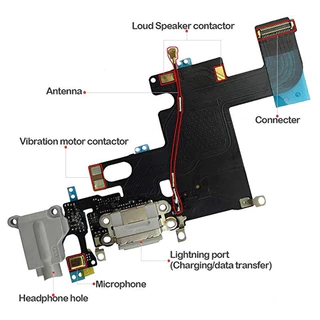 พอร์ตชาร์จ Flex สําหรับ iPhone 7 8 7Plus 8Plus แจ็คไมโครโฟนปลั๊ก Usb Flex Cable Ribbon Replacement แผงชาร์จ USB