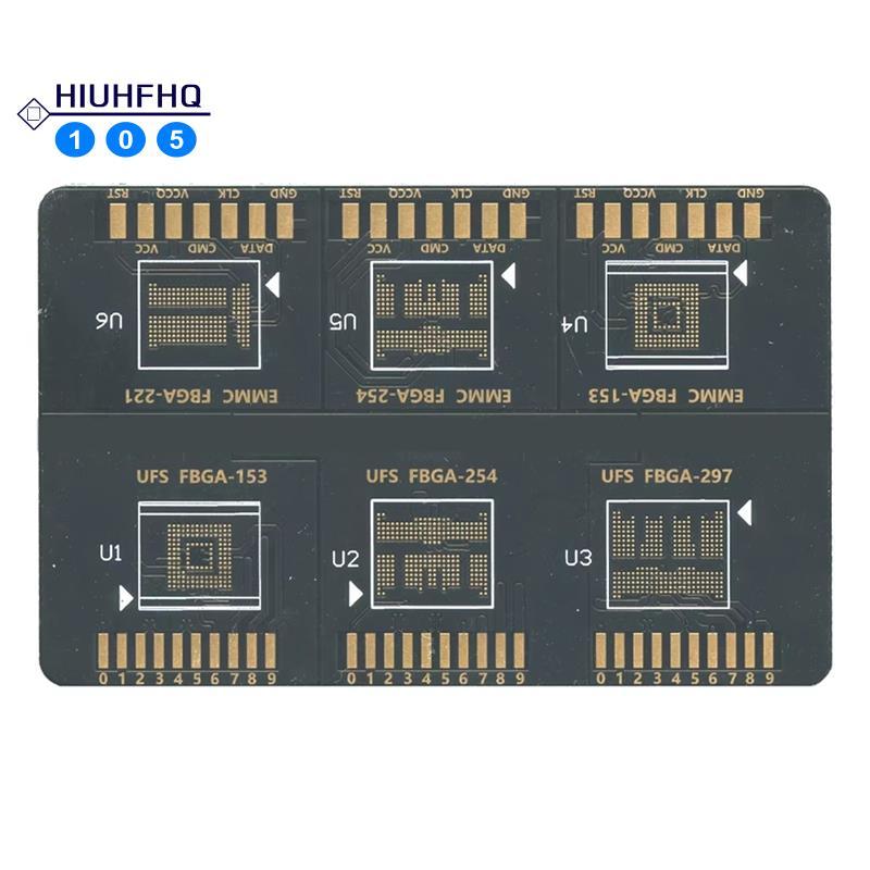 Hiuhfhq106Flash 64 BGA ISP Board Flash 64 FBGA EMC UFS ISP สําหรับ F64 Lite Ultra Box 153 254 221 15