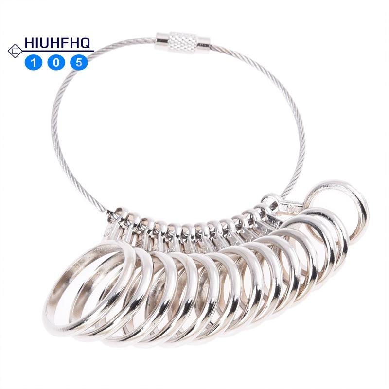 Hiuhfhq106sinc Alloy Finger Ring Sizer Gauge Jeweler Sizing Tool US ขนาด: 1-13