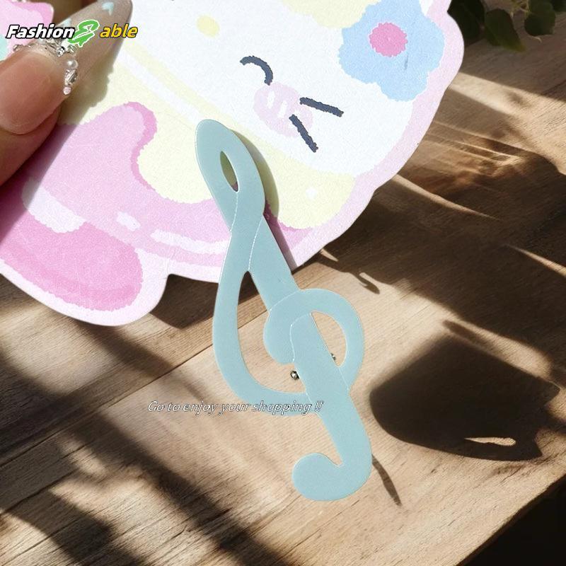 Fashion.shop03 5 ชิ้น Y2K Vintage เพลงสัญลักษณ์คลิปผม Retro ด้านข้างบางคลิปหวานน่ารัก Hairpin แฟชั่น