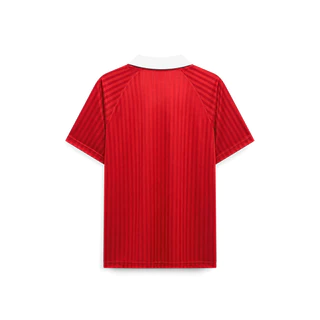 AIIZ (เอ ทู แซด) - AIIZ เสื้อโปโลคอวีแอคทีฟผู้ชายแขนสั้นทอลายทาง AIIZ Men's The Blokecore Edit Pinstripe Polo Shirt