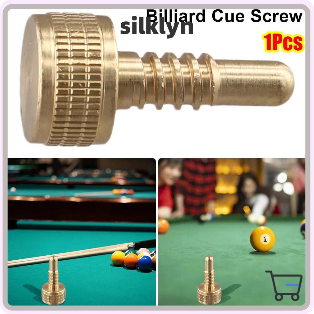 SILKLYN 1 ชิ้น Pool Cue Extension Strudy Brass Billiard Cue Screw, Cue Joint Cue Weight Bolts Snooke