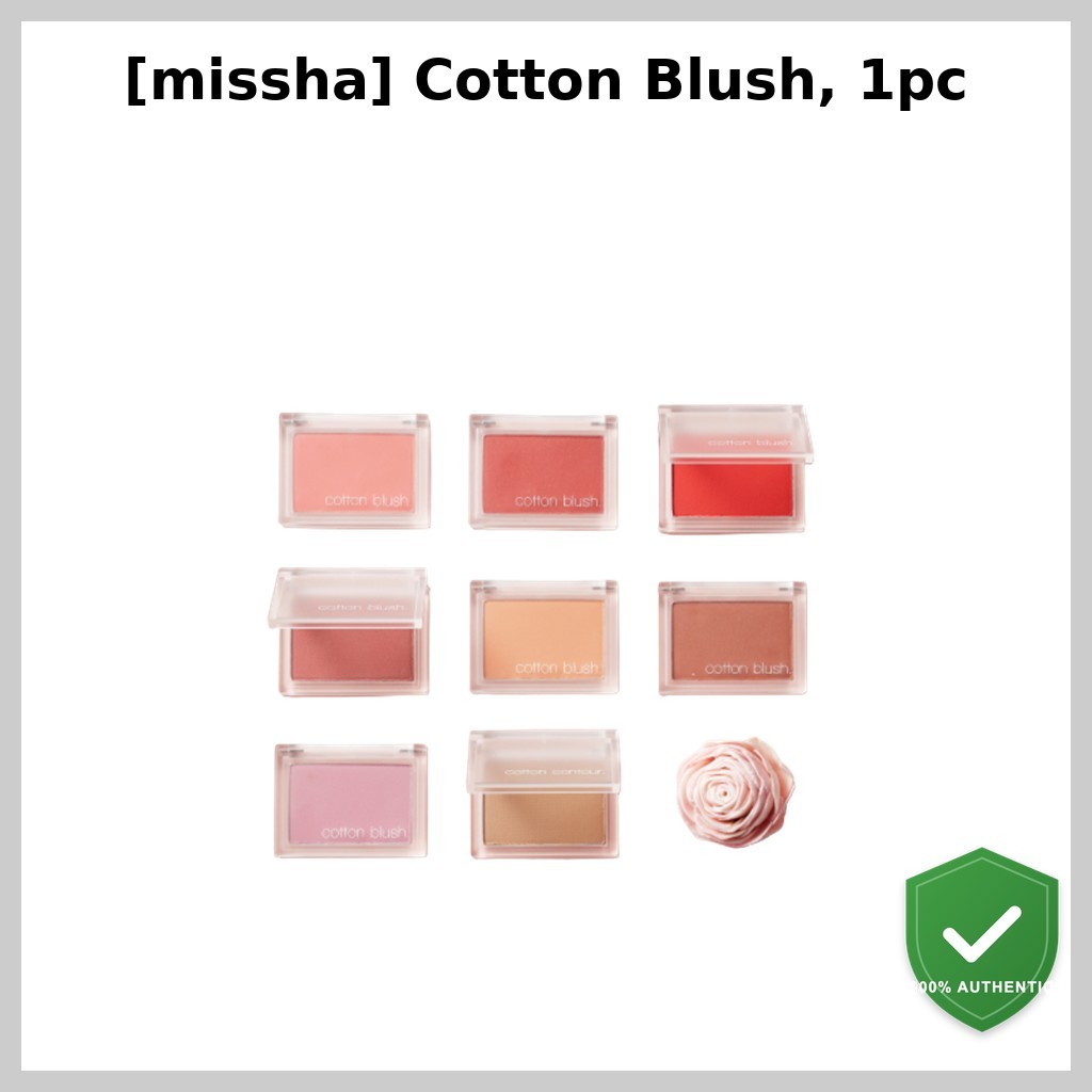 [missha] Cotton Blush, 1 ชิ้น / Korean Cotton Blush / Natural Finish / ของแท้ 100% โดย HOLYHANS KOR