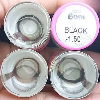 💖 Kitty kawaii ๑ สีดำ black mini Bom สายตา -00 ถึง -1000 Contactlens บิ๊กอาย คอนแทคเลนส์ ราคาถูก แถมตลับฟรี.