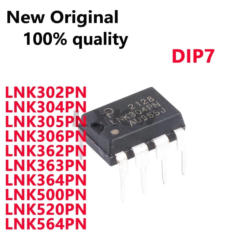 5PCS LNK302PN LNK304PN LNK305PN LNK306PN LNK362PN LNK363PN LNK364PN500PN LNK520PN LNK564PN DIP7 ชิปจ