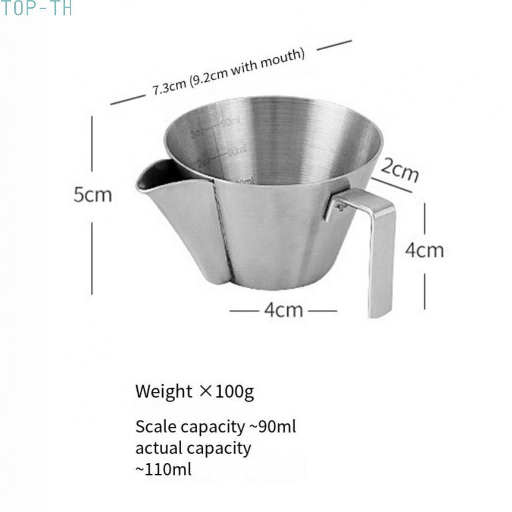 Stainless Steel Coffee Measuring Cup with Precision Markings from 1/4 oz to 4 oz