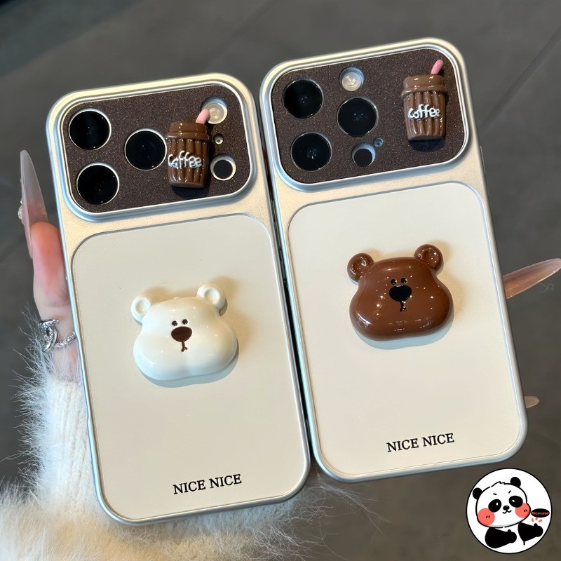 น่ารัก 3D หมีสําหรับ Realme Narzo N65 N63 N61 N55 N53 หมายเหตุ 80 70 70T 60X 50 Q5 Q5i Q3 Q3i Q2 5G 