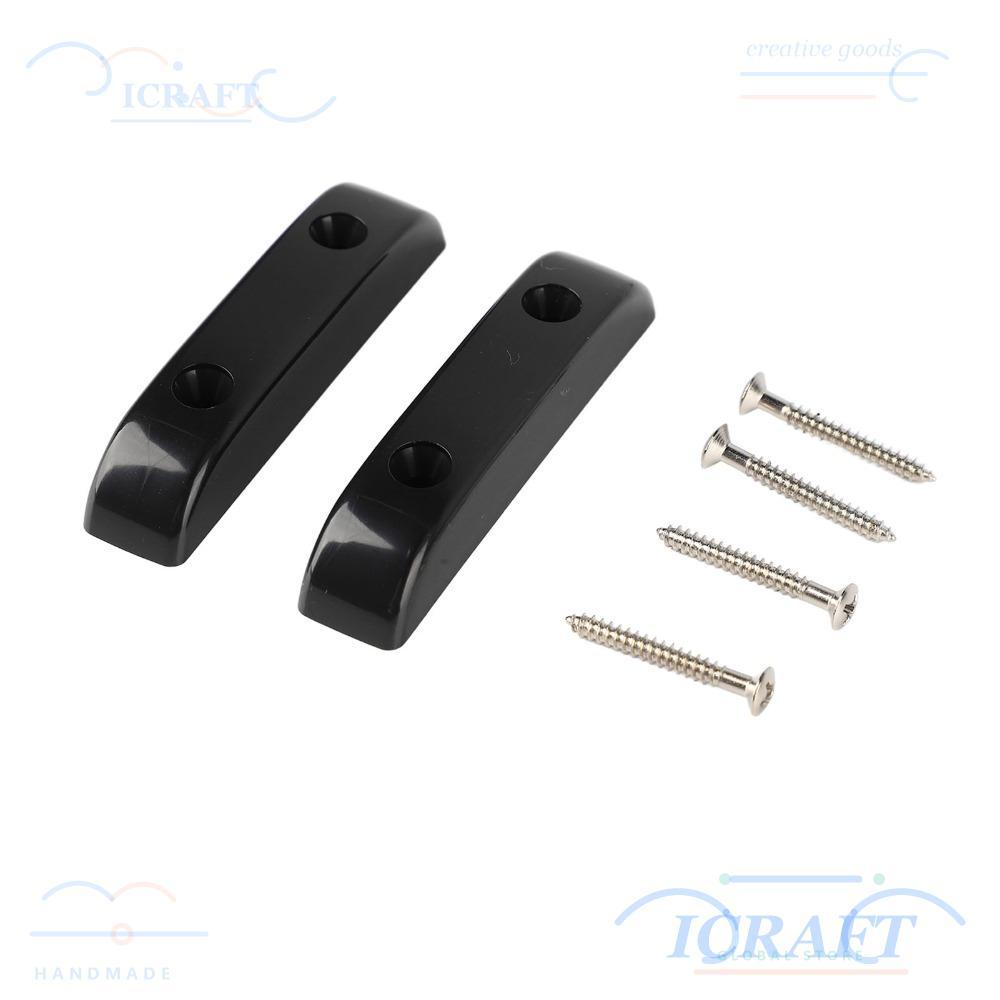 ICRAFT 4PCS Bass Thumb REST,วัสดุพลาสติกสีดําพลาสติก Thumb REST, Ergonomic น้ําหนักเบา Anti Slip Fin