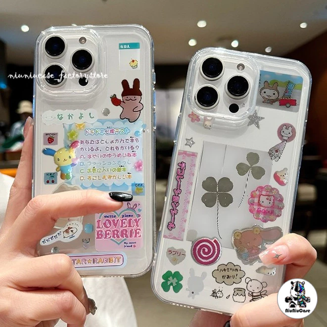 โปร่งใส จัดส่งจากประเทศไทย สไตล์ญี่ปุ่นน่ารักนุ่ม for iPhone เคสไอโฟน 11 12 13 14 15 16 17 PRO MAX X XS MAX XR 7/8PLUS