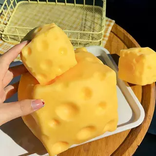 สินค้าใหม่! Cheese Squishy ของเล่นคลาย สี่เหลี่ยม Cheese ของเล่น ของเล่นสําหรับความเครียดและความวิตกกังวลบรรเทา