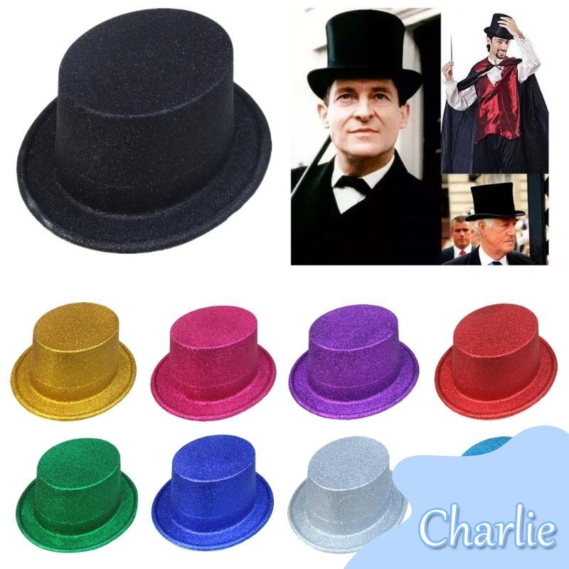 Char พายหมูแวววาว Bowler หมวก Ringmaster หมวกนักมายากล หมวก Lincoln
