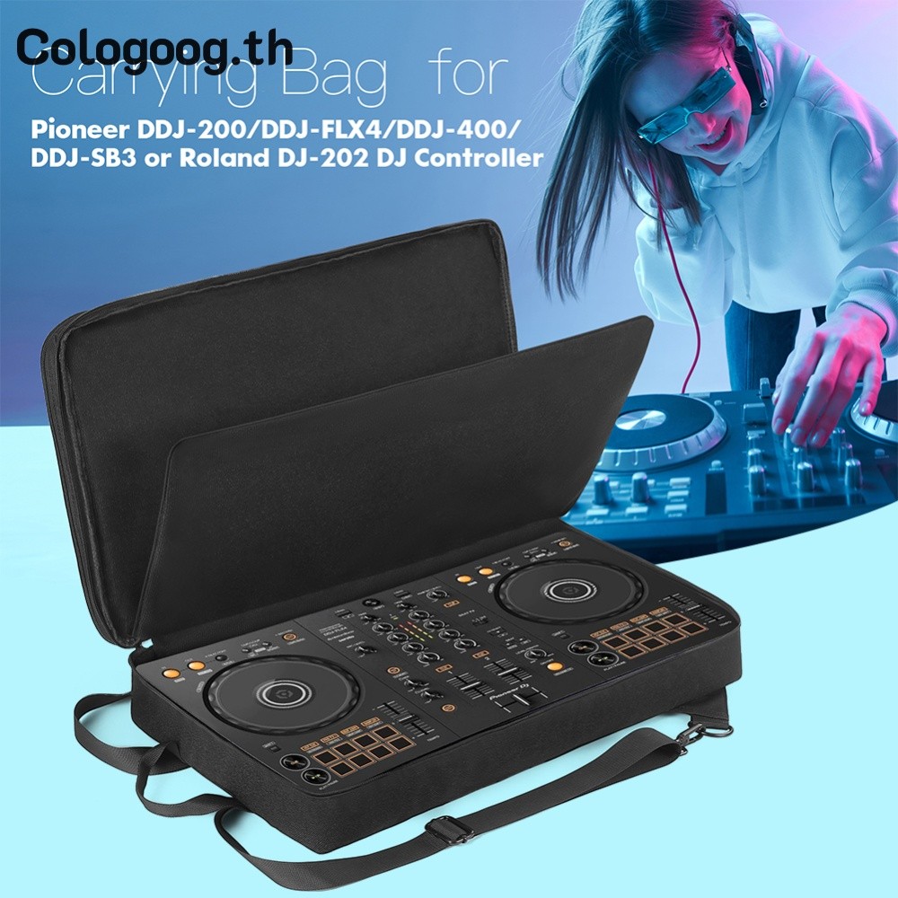 [comb-th] DJ Backpack for Pioneer DDJ-400 DDJ-FLX4/Roland DJ-202 DJ Mixer Case DJ Controller Case Tr