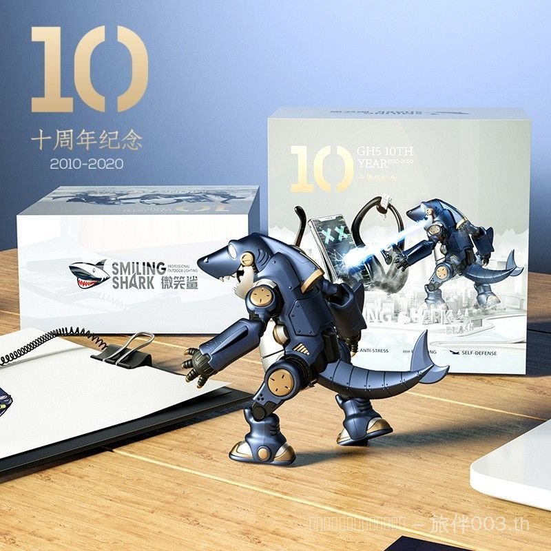 Smile Shark Can Luminous Hand-Made Commemorative Edition Small Shark Multi-Joint Movable สามารถใช้เป