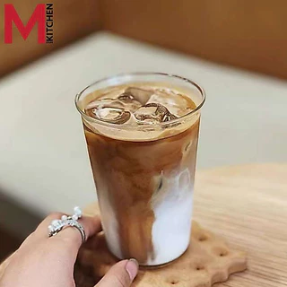 M KITCHEN แก้วน้ำ แก้วทรงเหลี่ยม 350ml แก้วคาเฟ่ แก้วใส แก้วน้ำ แก้วกาแฟ แก้ววิสกี้ แก้วหรู แก้วค็อกเทล (A0)