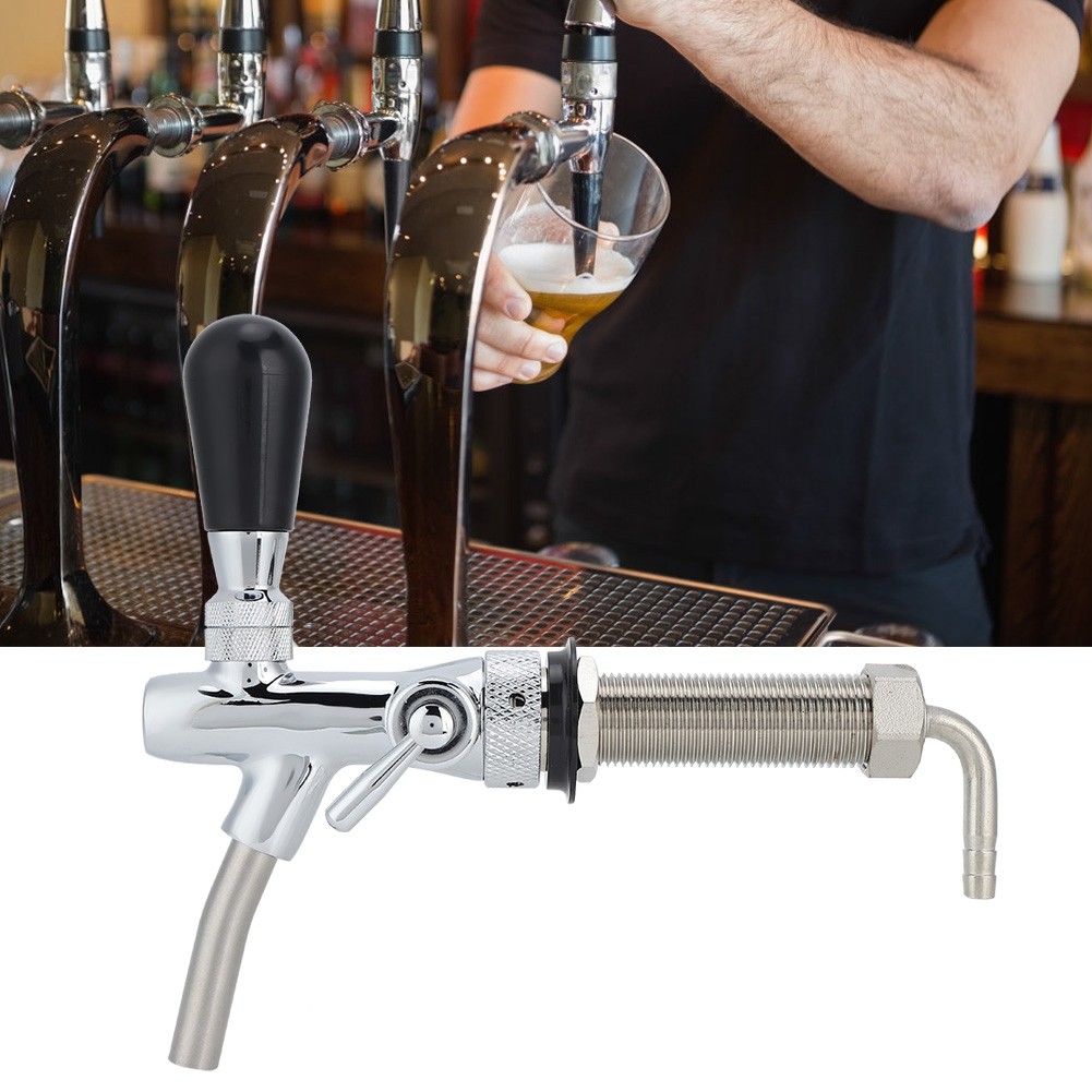 Viora1-th จุกเบียร์ TAP G5/8in ด้ายยาวปรับร่างก๊อกน้ำ TAP Dispenser เครื่องมือไวน์ Home Brewing อุปกรณ์เสริม