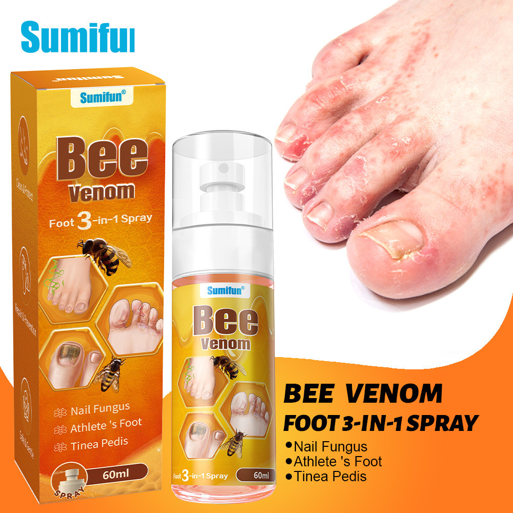 Sumifun Bee Venom Foot Care Spray Onychomycosis กลิ่นเท้า 3 in 1 Care Spray V40002