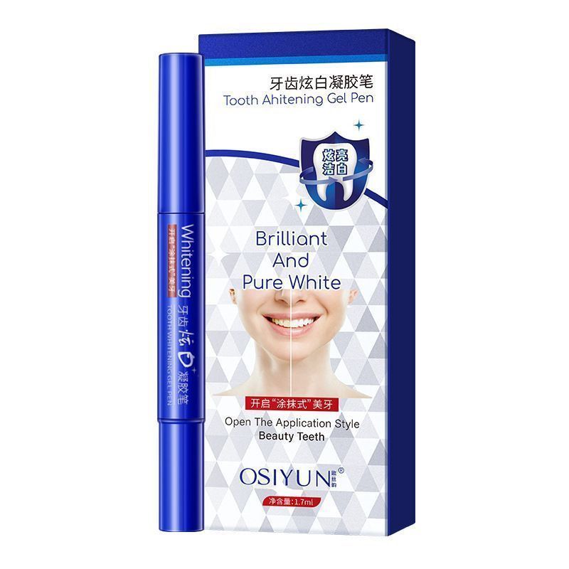 Essential teeth whitening tool for lazy people: easy-to-apply yellow stain remover gel pen for brigh