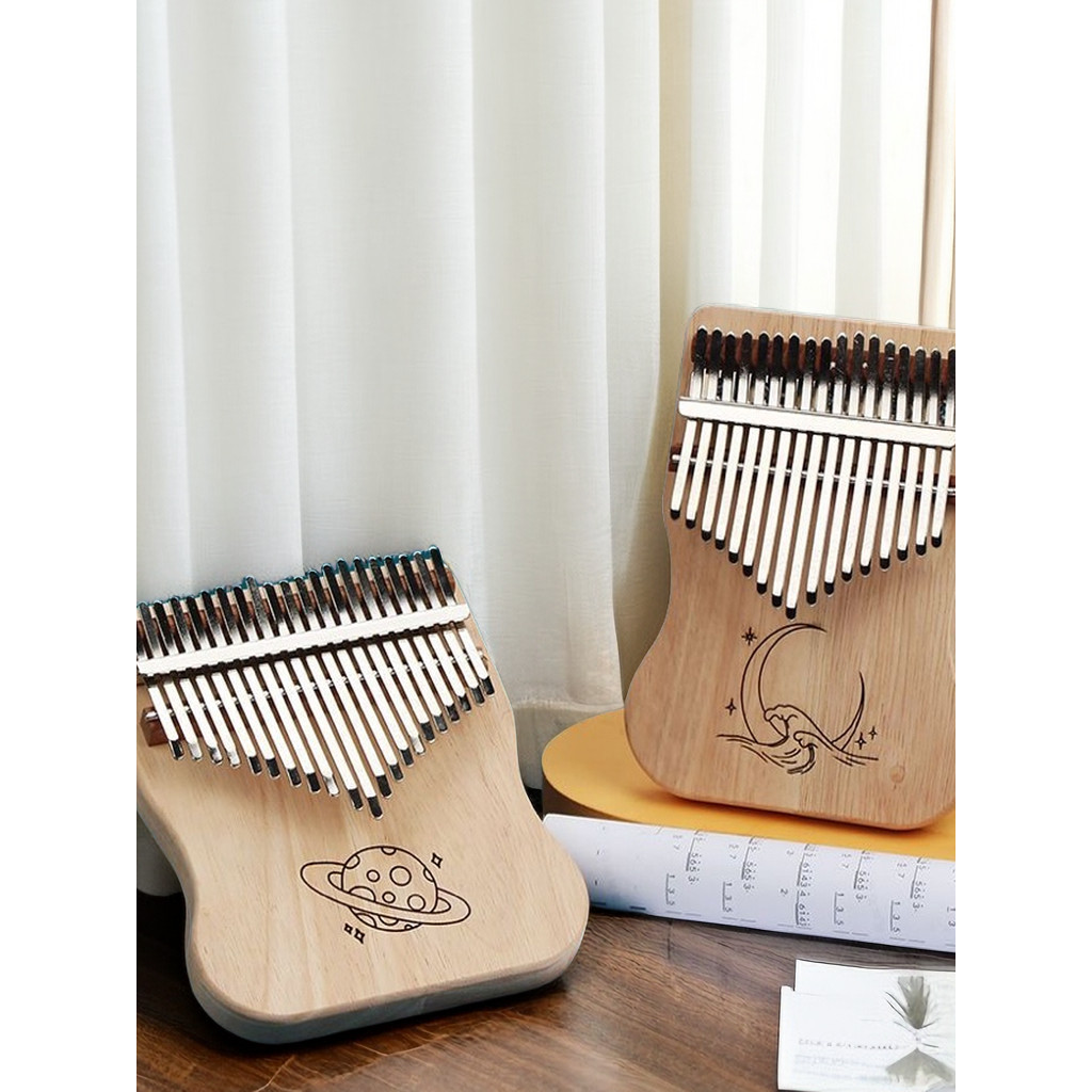 คาลิมบ้า คาลิมบา กล่องดนตรี เปียโนนิ้วหัวแม่มือ Kalimba 21-Tone เริ่มต้นเริ่มต้นของแท้ 17-Tone เปียโ