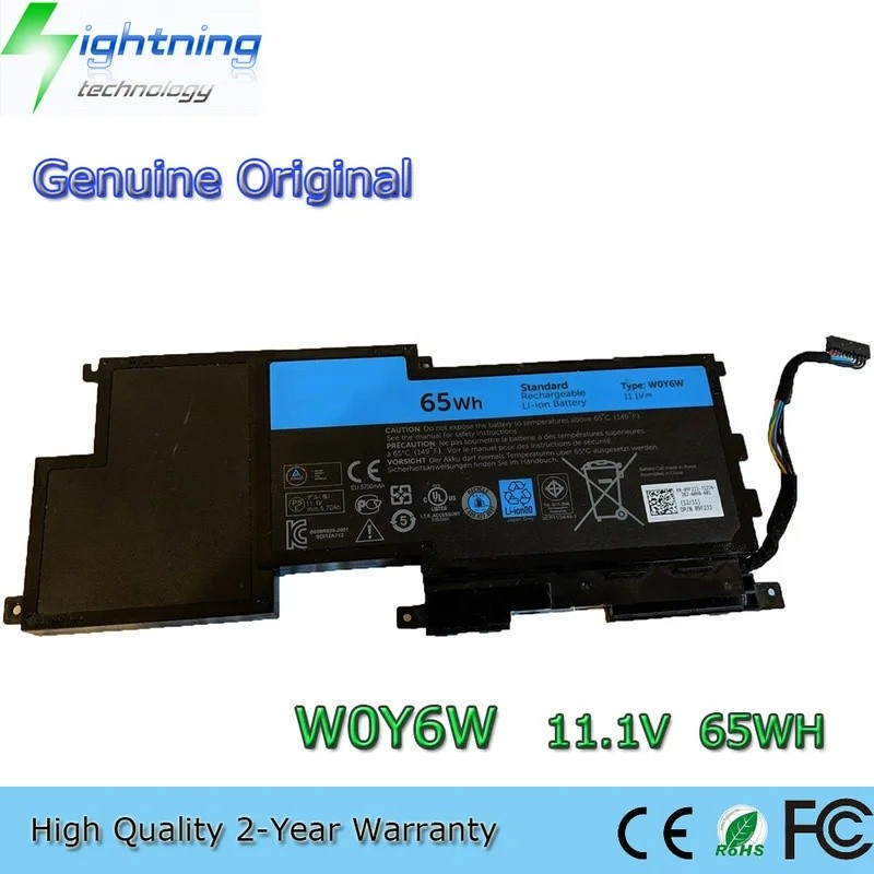 ของแท้ W0Y6W 11.1V 65Wh แบตเตอรี่แล็ปท็อปสําหรับ Dell XPS 15-L521X XPS15-3828 WOY6W 9F233 3NPC0