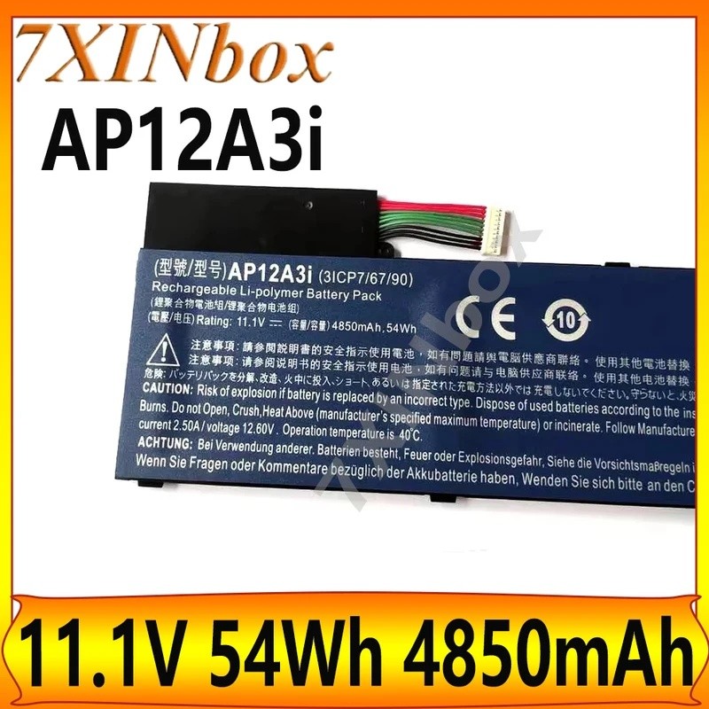 7XINbox AP12A3i AP12A4i 11.1V 54Wh 4850mAh แบตเตอรี่แล็ปท็อปสําหรับ Acer Aspire M3 M5 Iconia W700 Ti