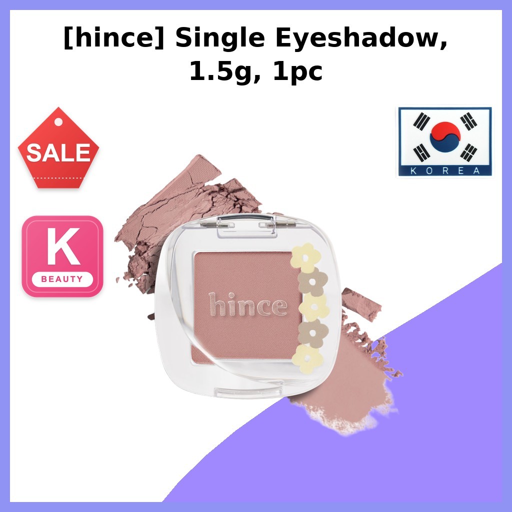 [hince] Single Eyeshadow, 1.5g, 1pc / Korean Eyeshadow / Vibrant Color / ของแท้ 100% by mingtan2