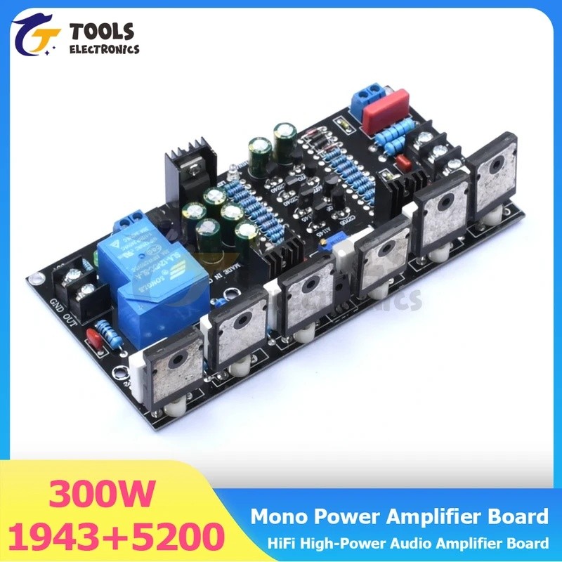 300W Mono Power Amplifier Board 1943+5200 Hifi High-Power Audio Amplifier Board พร้อมลําโพงป้องกัน Y