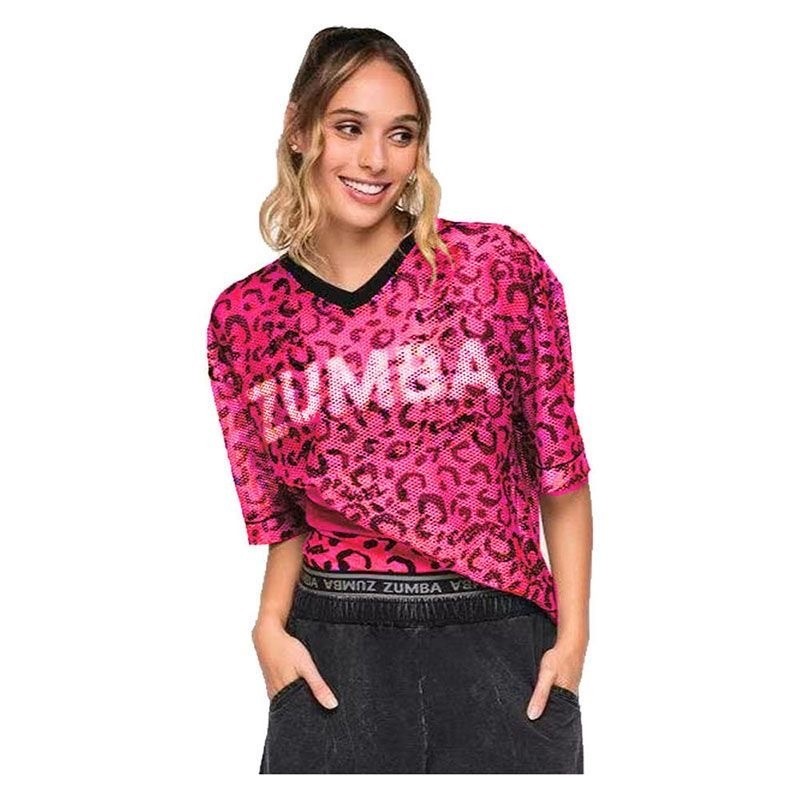 Zumba Fitness Dance Leisure เสื้อยืดคลาสสิก 3D พิมพ์ตาข่ายด้านบนตาข่ายแฟชั่นสไตล์