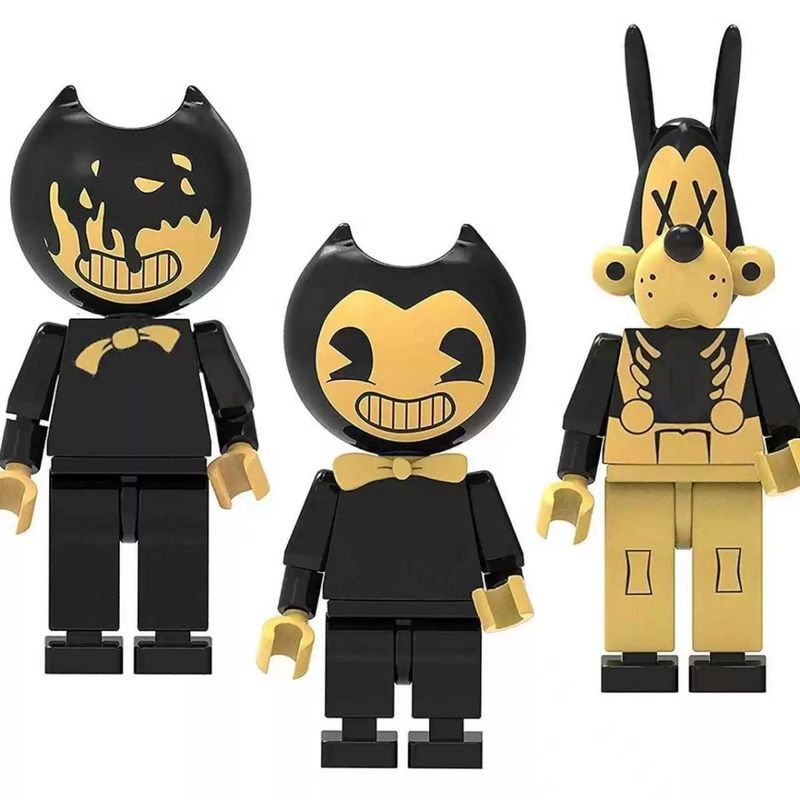 อเมริกันของแท้ Bendy และหมึกหุ่นยนต์รูปของเล่น Bendy และหมึกฟาง
