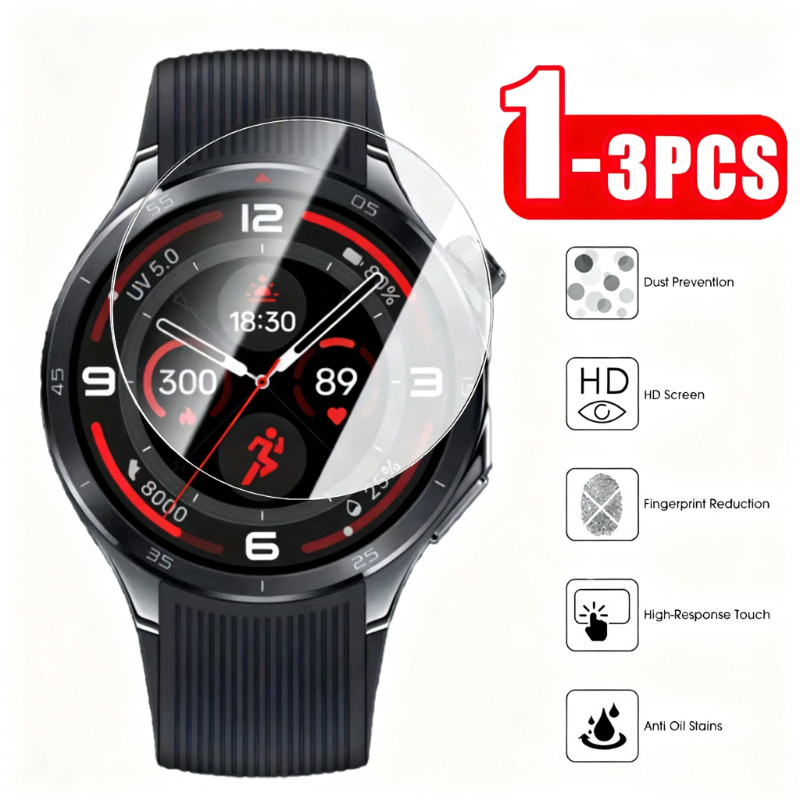 1-3PCS สําหรับ OnePlus นาฬิกา 4 3 2R 2 46 มม.43 มม.ESIM HD แก้วสมาร์ทนาฬิกาป้องกันหน้าจอสําหรับ OneP