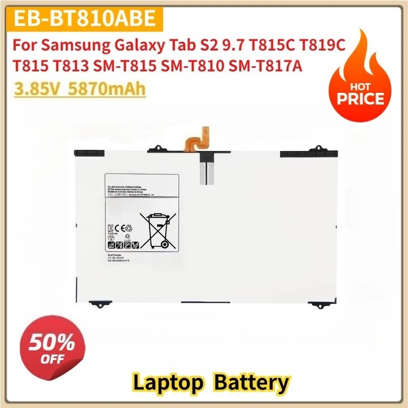 ใหม่เปลี่ยนแบตเตอรี่ EB-BT810ABE 3.85V สําหรับ Samsung Galaxy Tab S2 9.7 T815C T819C T815 T813 SM-T8