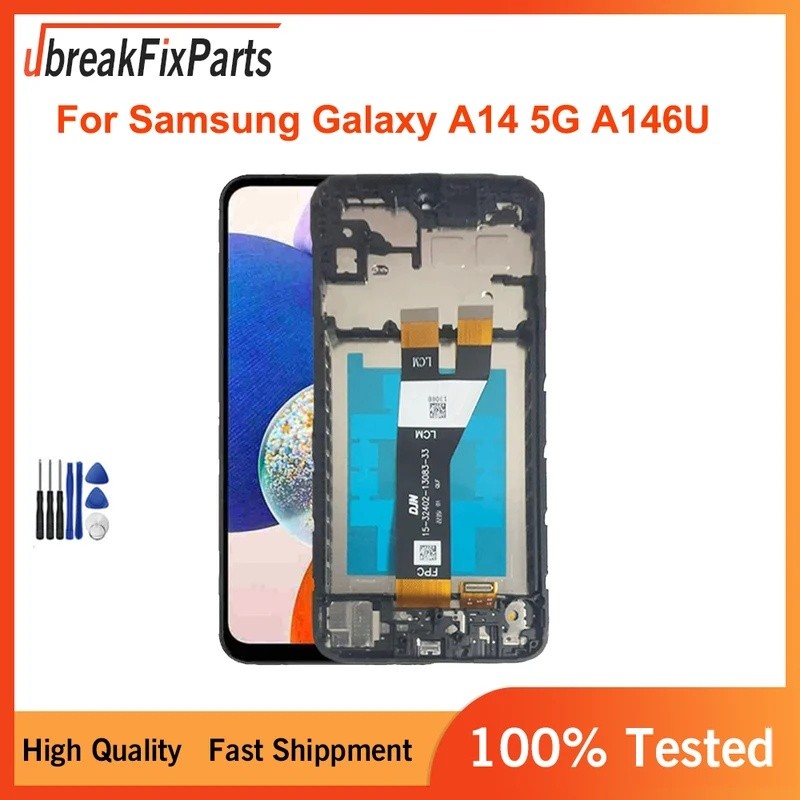 6.6 "สําหรับ Samsung Galaxy A14 5G A146U จอแสดงผล LCD กรอบ Touch Digitizer Assembly สําหรับ Samsung 
