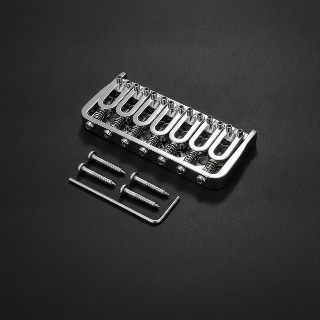 7-String Guitar Bridge Hardtail Fix Guitar Bridge โลหะมันวาวสําหรับนักกีตาร์