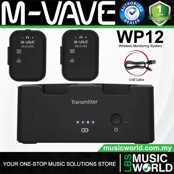 M-VAVE WP-12 2.4 GHz หูฟังอินเอียร์ไร้สายการตรวจสอบระบบส่งเสียง (WP12)