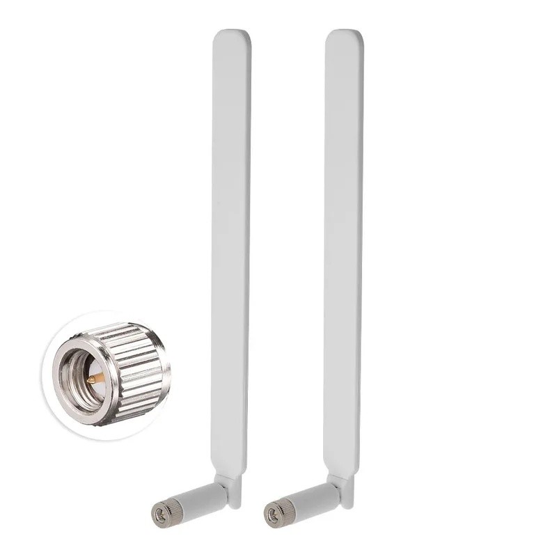 4G LTE เสาอากาศเราเตอร์ไร้สาย 2X 5dBi เสาอากาศรับสัญญาณพร้อมขั้วต่อ SMA สําหรับ B310 B593 B315s E518