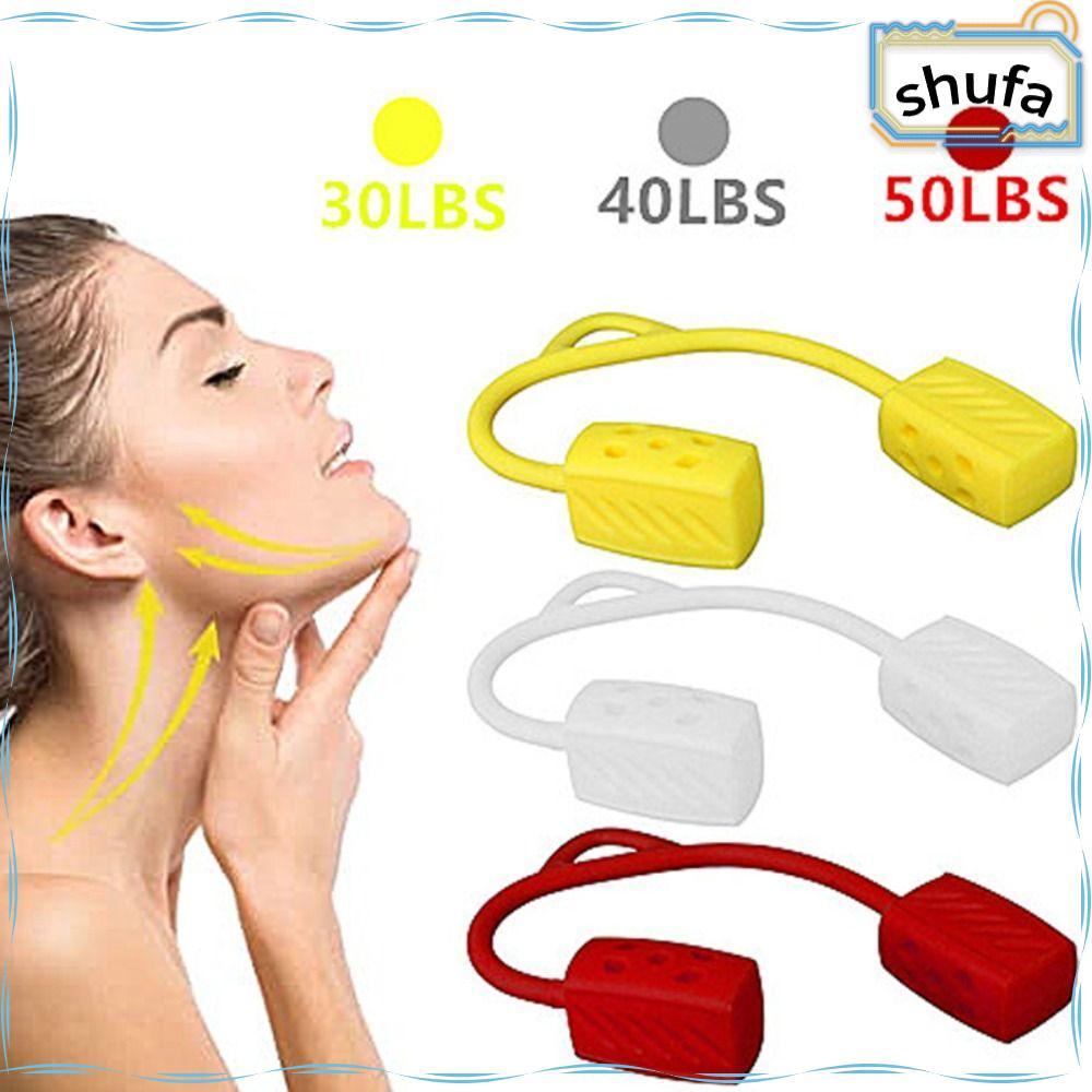 SHUFA คอ Toning, ซิลิกาเจลเกรดอาหารอัพเกรด Jaw Exerciser, Double Chin Reducer 30/40/50lbs Jawline Ex