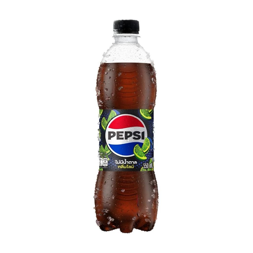 เป๊ปซี่ ไลม์ ไม่มีน้ำตาล Pepsi Zero Lime 550ml.