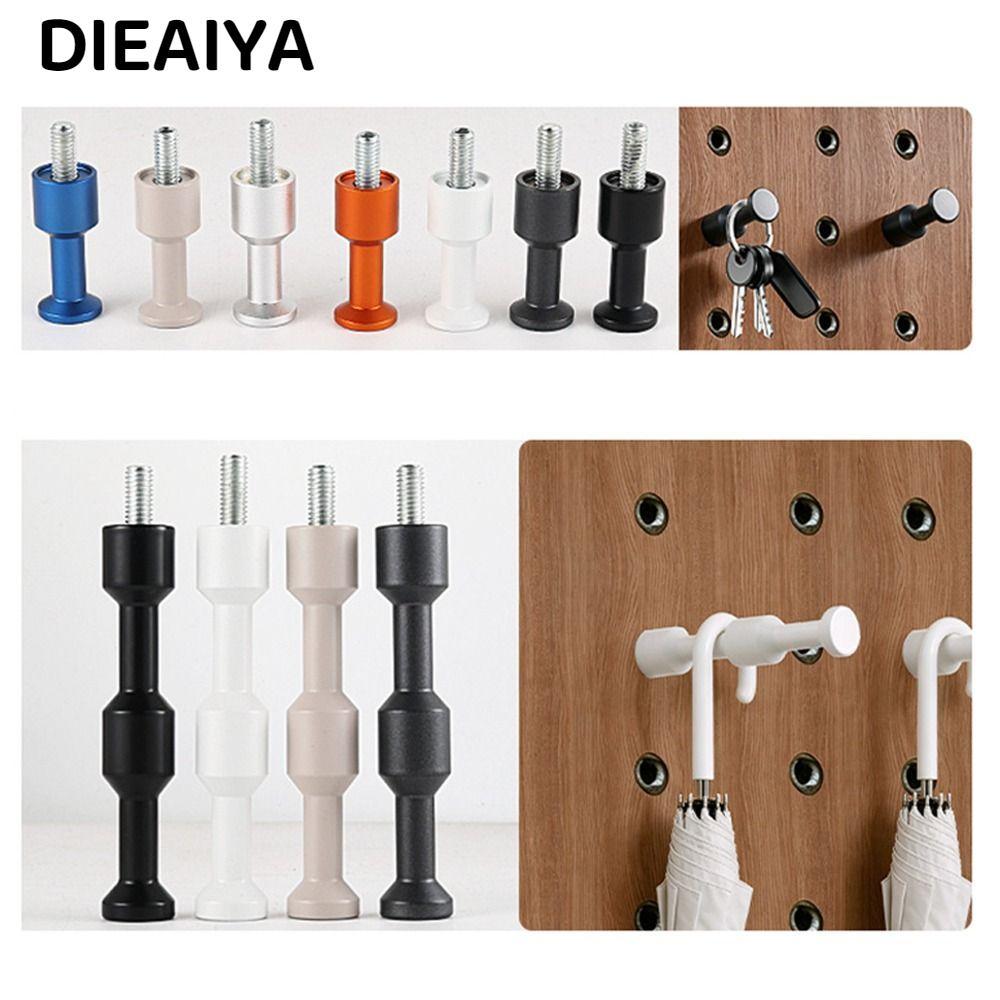 DIEAIYA ผนัง Pegboard ตะขอ,โลหะฝังใส่ถั่ว Pegboard ตะขอเก็บ,ทนทานแขวนออกแบบประหยัดพื้นที่ Punch ฟรี 