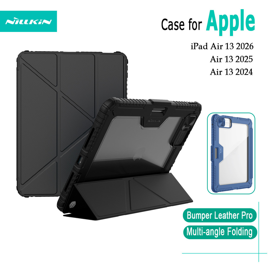 สําหรับ iPad Air 13 2025 /2024 / 2026 กรณี Nillkin Flip Case Pro หนังกันชนหลายมุมพับกล้อง Slider ฝาค