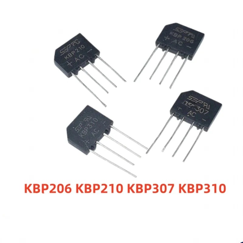 5PCS สะพานวงจรเรียงกระแส DIP GBP206 KBP206 KBP210 KBP307 KBP310 KBP406 KBP410 GBP210 GBP306 GBP307 GBP310 GBP406 GBP408 GBP410 GBP610 GBP810 KBP610 KBL406 KBL410 KBL606 KBL608 KBL610