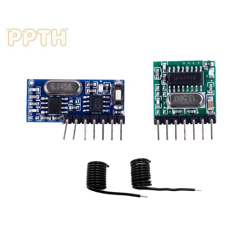 [PPTH] 433Mhz Wireless RF 4 Channel Output Receiver Module and Transmitter EV1527 รหัส
