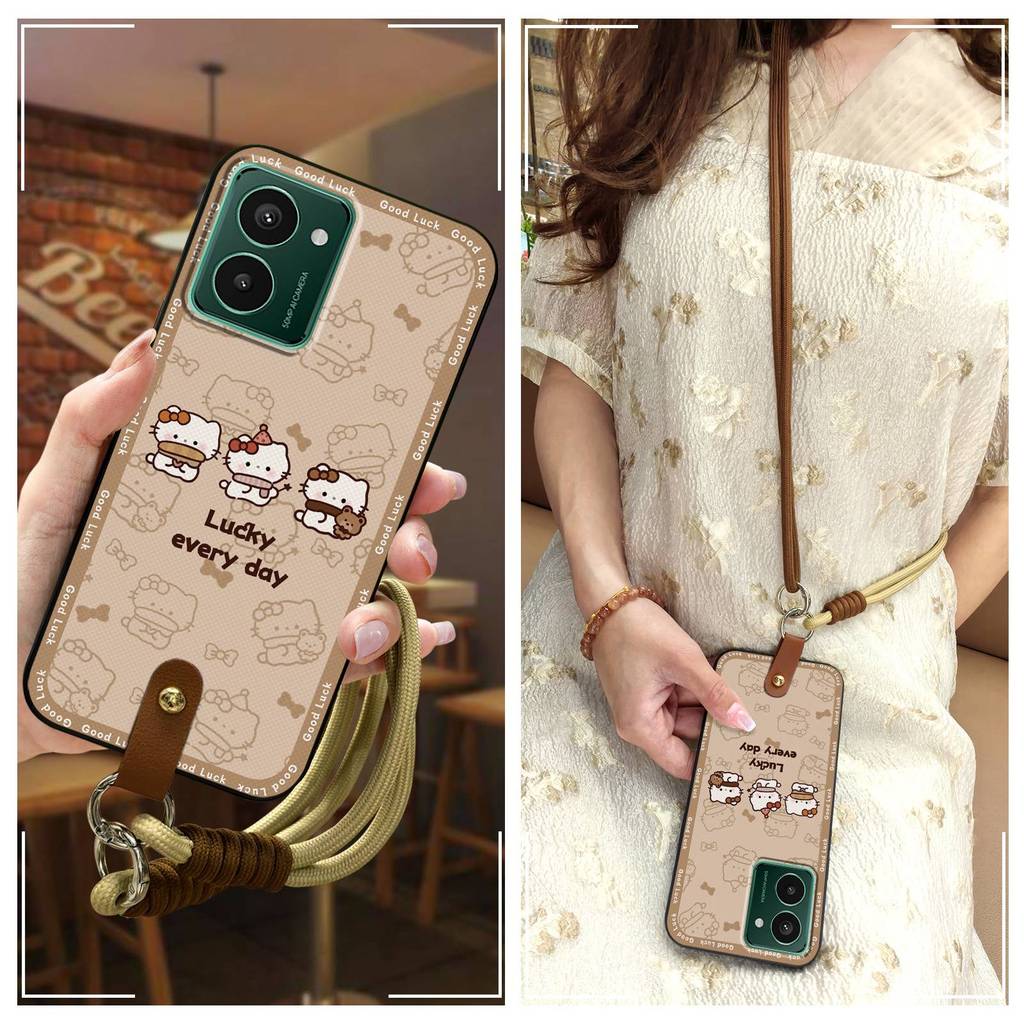 เคสนิ่ม เคสโทรศัพท์ซิลิโคนสําหรับ Nokia HMD Pulse/Pulse +/Pulse Pro Lanyard Crossbody ทนทานสร้อยคอ A