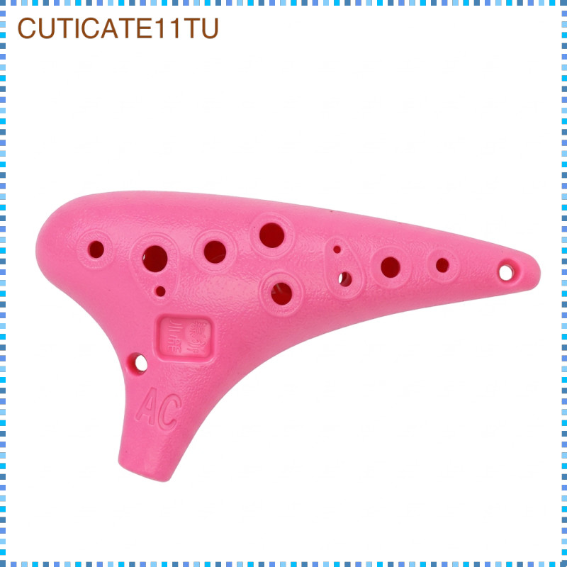 [cuticate11tu] Beginner Resin Ocarina 12 Hole Alto CทนทานABS Mini Music Instrument for Student Learn