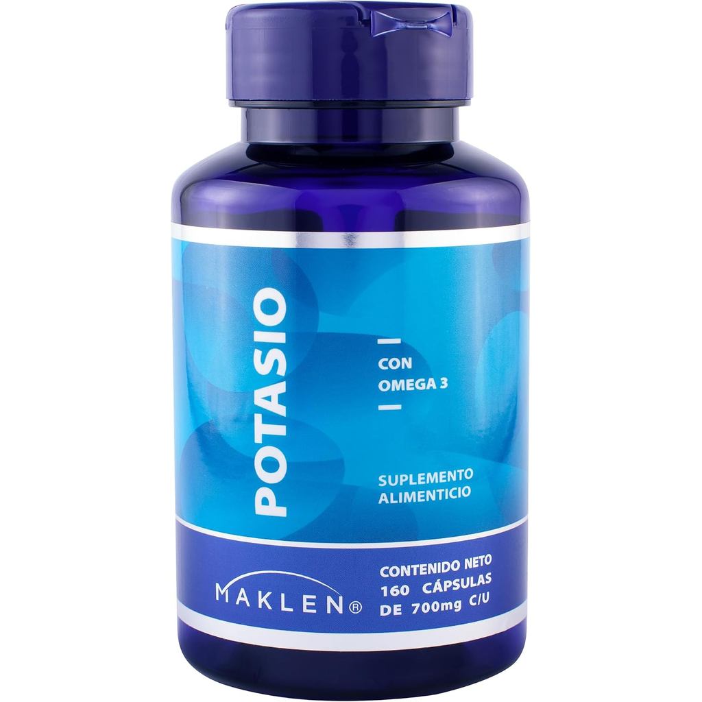 POCASIO - Maklen Citrato de Potasio con Omega 3 - Keto, Mineral y Electrolito Esencial,Benestar Musc