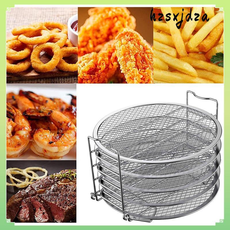 1 PCS 5 ชั้น Air Fryer Rack สแตนเลส Stackable ตารางย่าง Rack อุปกรณ์เสริมสําหรับ Foodi 6.5 QT / 8 QT