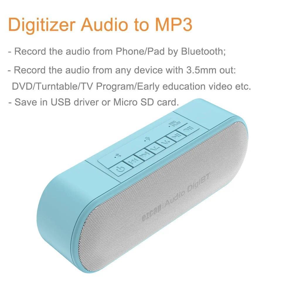 Ezcap221 การ์ดจับภาพเสียงบลูทูธ MP3 เครื่องเล่น TF Card ลําโพงสําหรับพีซีโทรศัพท์เพลงวิดีโอภาษาอังกฤ