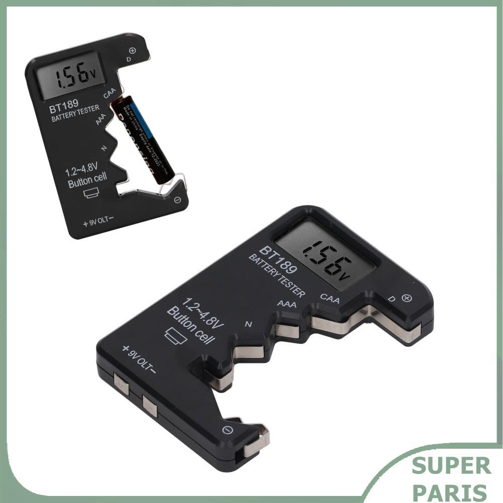 Superparis Superparis เครื่องทดสอบแบตเตอรี่ Universal Checker ขนาดเล็กสำหรับ C AAA D N 9V 6F22 1.5V 