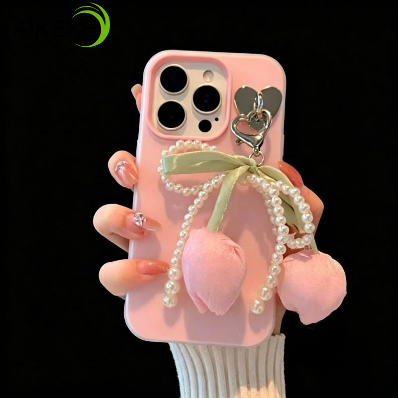 ใหม่ 3D Pearl Tulip เคสโทรศัพท์สําหรับ iTel S26 Ultra S25 Ultra S23 Plus P65 P55 Plus P40 Plus RS4 S