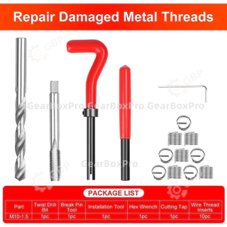 ชุดซ่อมเกลียวสปริง Thread Repair Kit 30 ชิ้น M5 M6 M8 สำหรับซ่อมเกลียวรูด น็อตเสีย ใช้กับรถยนต์ มอเตอร์ไซค์ งานช่าง