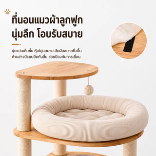 ไม้แมวคอนโดแมว ตัวคอนโดแมวใหญ่ กรอบปีนแมว โครงปีนแมว คอนโดแมว cat tree tower พร้อมโดมนอนแบบใส บ้านแมว condoแมว ทนทาน