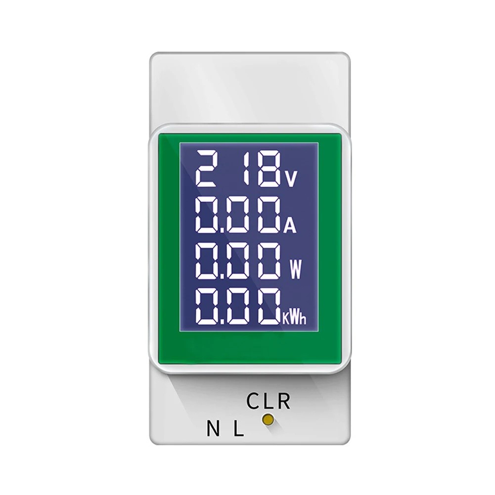 FEEW ใหม่ล่าสุด AC สมาร์ทดิจิตอล Multi-functional Din Rail Meter Amp โวลต์เครื่องทดสอบไฟฟ้าทั้งบ้าน 